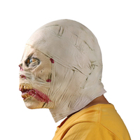 Masque d'horreur en latex pour Halloween, masque de momie, visage pourri dégoûtant, couvre-chef complet, costume de zombie, fête de Noël, maison hantée, effrayer les gens