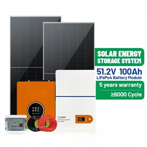 Système de stockage d'énergie solaire 3,6 kW 6,2 kW, système d'alimentation hybride domestique 5 kWh, ensemble complet avec batterie au lithium et panneaux solaires - Product Image 2