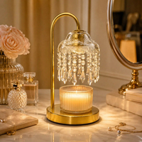 Luxe Valentijnscadeau Slimme Kristallen Kaarsenwarmer Lamp met Timer voor Vrouwen Kerst Herfst Huisdecoratie