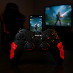 Manette de jeu sans fil Bluetooth Xtrike Me GP-45 pour Android, PS3, PC avec support pour téléphone - Product Image 3