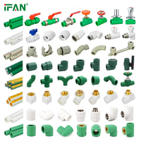 IFANPLUS Raccords PPR blancs Matériaux de plomberie Insert en laiton fileté Raccords de tuyauterie PPR Raccords de tuyauterie PPR 20-125 mm