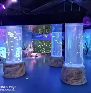 Best selling Cylindrical Aquarium high quality restaurant acrylic aquarium