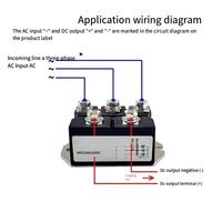 (Type I) Réchaud électromagnétique commercial MDS100A 150A 160A 200A 250A 1600V 2000V 2200V Module pont redresseur triphasé