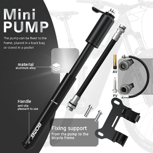 Bomba de Bicicleta Portátil de Aleación de Aluminio BOMB, Mini Bomba para Bicicleta de Montaña con Adaptador de Válvula - Product Image 3