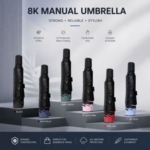 Parapluie pliant manuel 3 sections personnalisable avec logo, idéal pour la pluie, vente en gros, promotionnel, cadeau d'entreprise, offre spéciale - Product Image 2
