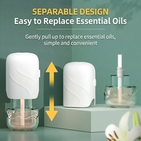 Diffuseur d'huiles essentielles sans eau 40 ml, mural, en verre, à brancher, commercial, mécanique, 5V LED, léger