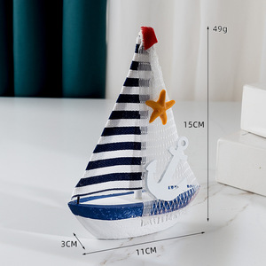 Ornamenti a forma di barca a vela da 15 cm, decorazioni per torte, piccole imbarcazioni, articoli per la <span class=keywords><strong>casa</strong></span> - Product Image 6