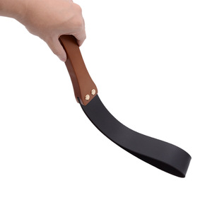 Frusta in Legno Massello e Pelle PU per Giochi SM, Addestramento, Punizione, Spanking e Dispositivi di Tortura - Product Image 2