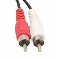 Câble adaptateur audio-vidéo USB 2.0 femelle vers 2 RCA mâle, répartiteur en Y, coaxial, paire torsadée, gaine PVC, 4K/1080P, haute qualité