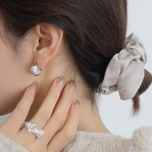 S925 Sterling <b>Silver</b> Crescent <b>Stud</b> Earrings For Women Minimalist Moon Shape Everyday Wear Fine Jewelry - Product Image 2