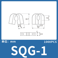 SQG Clip de câble réglable en nylon manchon de protection de fil d'ouverture en plastique avec prise de tube de type boucle boucles de fil carré