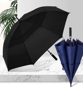 Promotional 54 Inch Automatic Open Golf Umbrella Oversize <b>Extra</b> <b>Large</b> Double Canopy Vented Windproof Waterproof Stick Umbrellas - Product Image 3