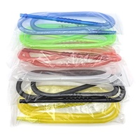 Tuyau de narguilé jetable de haute qualité de 1.9m avec poignée en plastique accessoires de fumée de laque multicolore en stock en gros