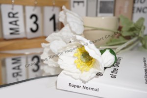 بيع بالجملة الخشخاش الأبيض الاصطناعي لمسة حقيقية يتدفقون أوراق لحفلات الزفاف المنزل ترتيب الزهور - Product Image 6