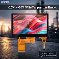 Kingtech 4.3" 480*272  -20~70 ℃   Módulo LCD Táctil Industrial con Pantalla TFT de Ángulo de Visión Completo y Temperatura de Funcionamiento Operativa, Control PLC