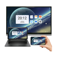 Tableau blanc interactif intelligent mobile pour réunions et enseignement, panneau numérique, écran LCD 4K, tactile 20 points stylo/doigt, 60 Hz, 55 pouces