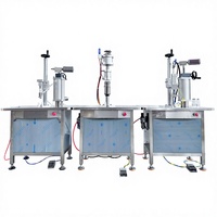 Machine de remplissage d'aérosols pneumatique semi-automatique efficace, sertissage et scellage de haute précision pour applications cosmétiques et chimiques