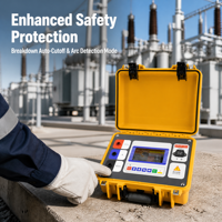 Testeur d'isolation intelligent HB-JY05Q, mégohmmètre portable avec mode de protection contre l'arc, outil de test de sécurité haute tension professionnel
