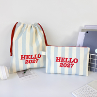 Ensemble de luxe de 3 pièces pour kit de beauté, comprenant une pochette, un sac fourre-tout et un sac à cordon
