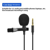 Microphone Lavalier Léger avec Réduction de Bruit pour Enregistrement, Karaoké, Téléphone Portable, Diffusion en Direct, Vidéo Extérieure Portable, Filaire