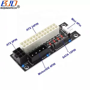 ATX 24PIN Female to Molex 4Pin 6Pin SATA Connector Adapter Card Multiple Synchronous for Video Card Hard Drive and Cooling Fan