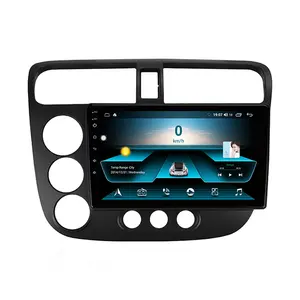 Toptan multimedya oynatıcı honda-HONDA CIVIC LHD için 2001-2005 araba multimedya oynatıcı 9 "Android 10 araba radyo ile GPS WiFi OBD2 DAB + ses