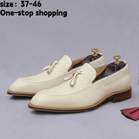 Chaussures habillées en cuir véritable tressé pour hommes, mocassins à pampilles – Solution tout-en-un