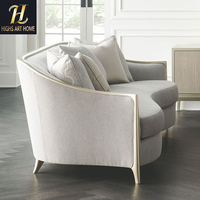 Nordic light luxe design italien moderne salon meubles fauteuil tissu canapé simple canapé loisirs inclinable pour Villa