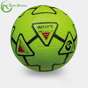 Zhensheng ลูกฟุตบอลยางสีเขียวขนาด5