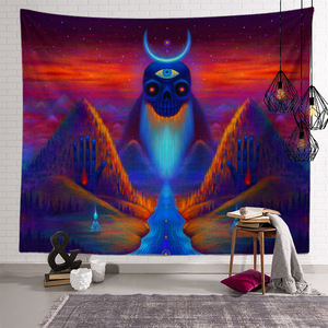 Kain gantung dinding permadani baru kain gantung alien seni abstrak permadani kulit persik samping tempat tidur kain gaun kain latar belakang - Product Image 3