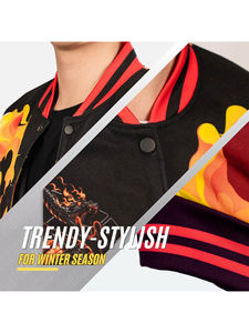 Op Maat Gemaakte Heren <span class=keywords><strong>Baseball</strong></span> Jack In College-Stijl Duurzaam En Modieus Met Teamnaam En College Print Patroon - Product Image 6