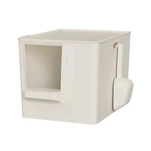 Midai Dabie 20L Katzen toilette aus Kunststoff mit doppeltem Verwendung zweck, offenem Schließ system mit hohem Spritz schutz und Zubehör für große Katzen - Product Image 1