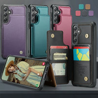 Étui de protection complet CaseMe, étui en cuir PU de luxe avec porte-cartes, fermeture magnétique RFID, antichoc, étanche pour téléphone portable S24
