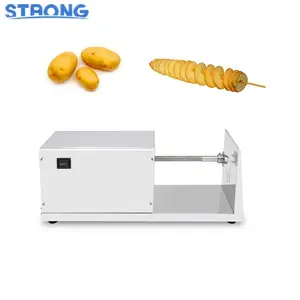 JG003 kommerzielle Snackmaschine Schneidemaschine Kartoffelchips Spiralfräse Stahl elektrische Tornado-Kartoffemaschine