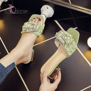 Di modo di fantasia sandali per le ragazze delle donne tacchi di design <span class=keywords><strong>tacco</strong></span> alto pantofole <span class=keywords><strong>con</strong></span> l'arco per le signore - Product Image 4