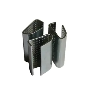 Plastic Packaging Buckles Fasteners Galvanized Metal Strapping Seals Strapping Band Clips for PP Pet Polyester Strapping