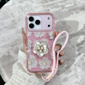 Funda Protectora para Teléfono con Diseño <span class=keywords><strong>de</strong></span> Lujo, Decoración Floral 3D, con Cordón para Teléfono, TPU+PC, Resistente a Impactos, para <span class=keywords><strong>HONOR</strong></span> 600 LITE X8D X5C X5D PLUS - Product Image 1
