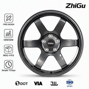 ล้อฟอร์จ ZhiGu Premium ขนาด 18-21 นิ้ว <span class=keywords><strong>สี</strong></span>เงา Gunmetal Charcoal แบบ 6 ก้าน รุ่น <span class=keywords><strong>TE37</strong></span> Classic Sport Rims จัดส่งภายใน <span class=keywords><strong>15</strong></span> วัน สำหรับรถ BMW - Product Image 1