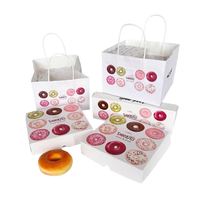 Boîtes d'emballage en papier pour gâteaux, Sushi, pâtisserie, gaufres, crêpes, boîte à emporter, avec Logo personnalisé, Donuts, maïs, Hot Dog, 3 6 12