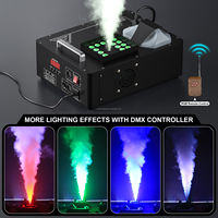 Machine à fumée verticale UKing avec effets lumineux RVB colorés, télécommande et DMX 512, 1500W, pour scène et fêtes