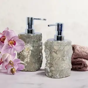 Distributeur de savon liquide en pierre naturelle, original, fait à la main