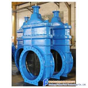 Высококачественный уплотненный клиновой затвор с фланцем ISO, готовый к установке электропривода, DN1000, PN10, сертифицирован F4 GSK - Product Image 4