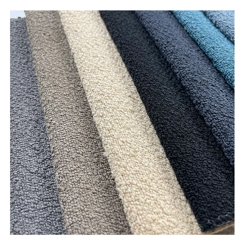 Ücretsiz örnek 460-560gsm döşeme kanepe kumaşları teddy boucle kumaş döşemelik tekstil kanepeler ve mobilya için