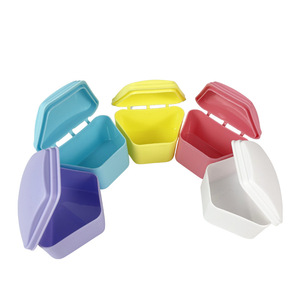 Dental Storage <b>Box</b> 75x50x55cm Plastic <b>Denture</b> Case With Lid For Oral Care Yellow Color - Product Image 4