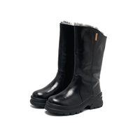 Bottes hautes à lacets pour femmes, brillantes, pour l'hiver, avec semelle en caoutchouc, augmentant la taille