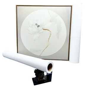 Rollo de tela de lona de poliéster blanco de inyección de tinta barata de gran formato 100gsm - Product Image 1