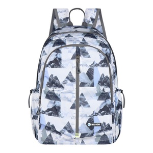 Sac à dos pliable en denim imperméable imprimé, ultra léger, grande capacité, unisexe, pour le sport, les voyages en plein air et l'alpinisme - Product Image 6