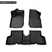 Ventes d'usine - Tapis de sol de voiture 3D TPE de haute qualité, testé SGS, couleur personnalisée, faible MOQ, tapis de voiture 3D TPE pour SANDERO 2013-2019