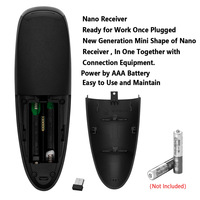 Control Remoto por Voz G10S Air Mouse, Inalámbrico 2.4G con Giroscopio, Aprendizaje IR para H96 MAX X88 PRO, Android TV Box, Smart TV, Laptop