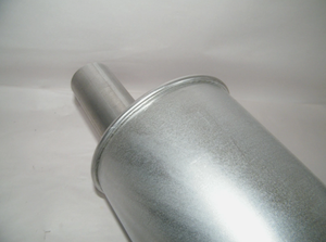 Silencieux universel en acier inoxydable 4"x9" pour système d'échappement automobile, remplace une sortie de 2,5 pouces, finition lisse, tôle d'acier de 1,5 mm - Product Image 3